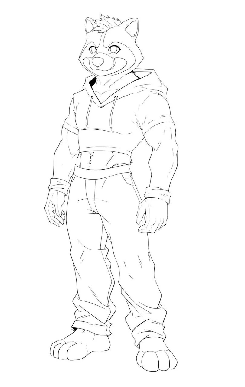 Casual Raccoon Character — artwork 1