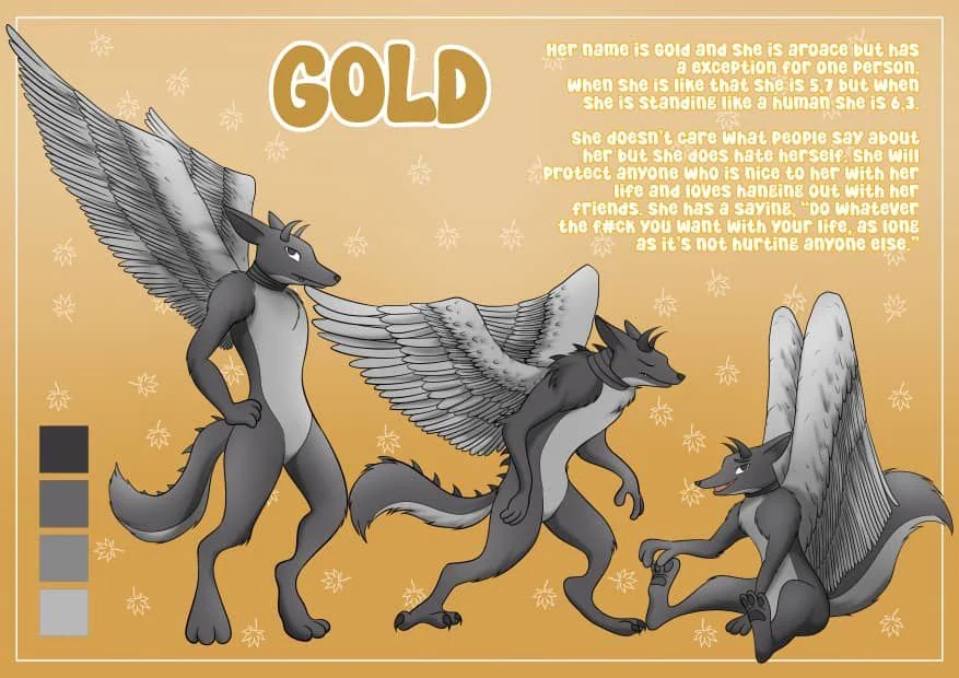 Gold — Winged Reference Sheet — artwork 2