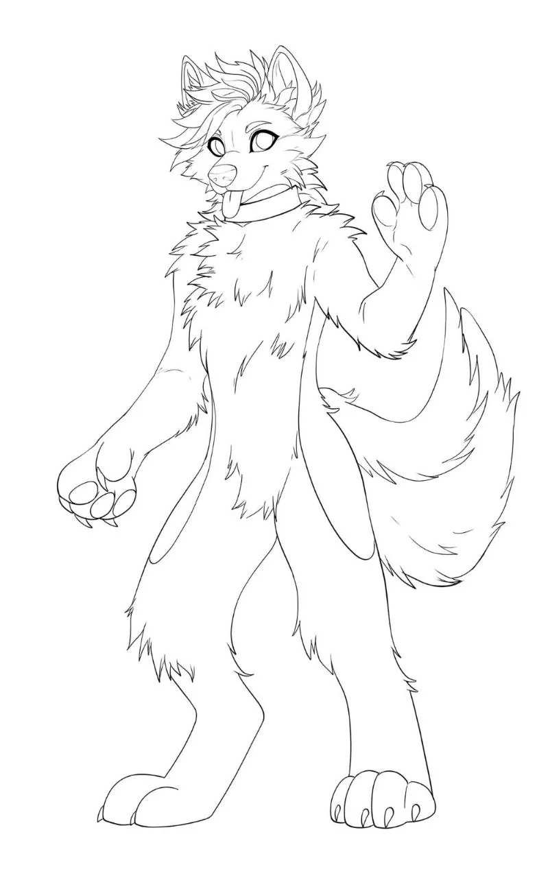 Snowy Wolf Fursona — artwork 1