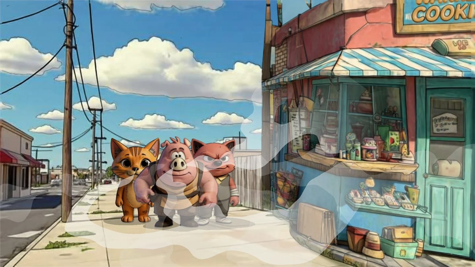 Warren’s Cookies — Cartoon Streets — artwork 3