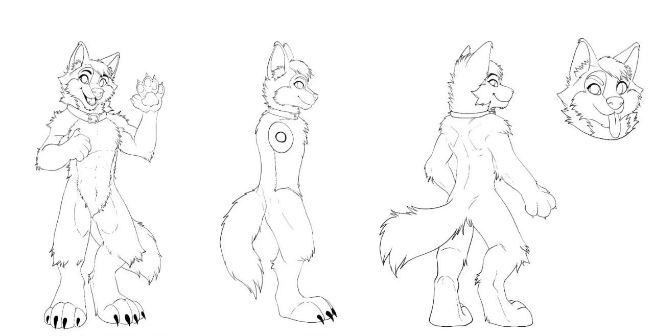 Wolf — Expression & Turnaround — artwork 1