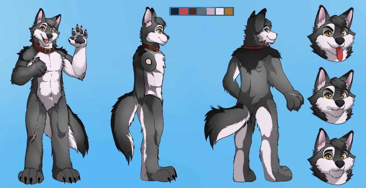 Wolf — Expression & Turnaround — artwork 2