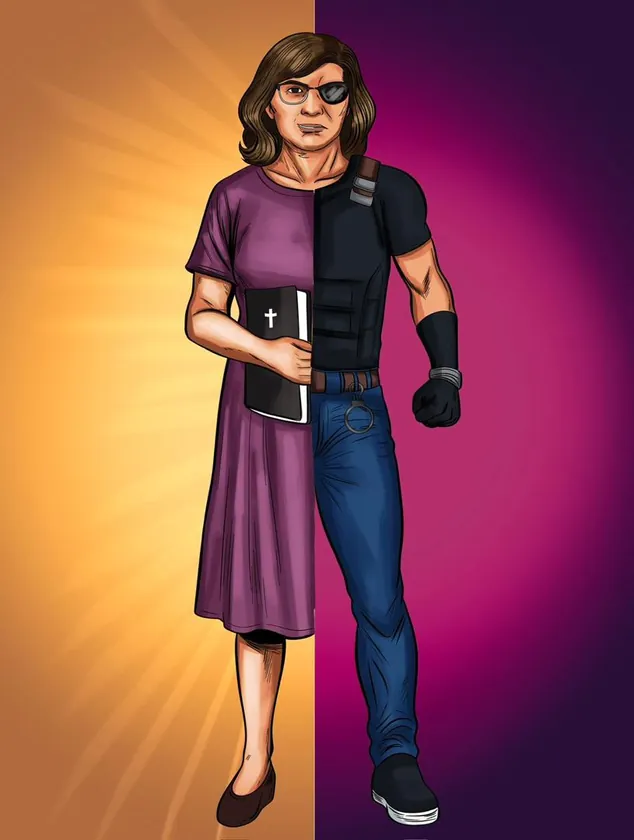 Dual Identity — Character Concept — original ABARTS artwork