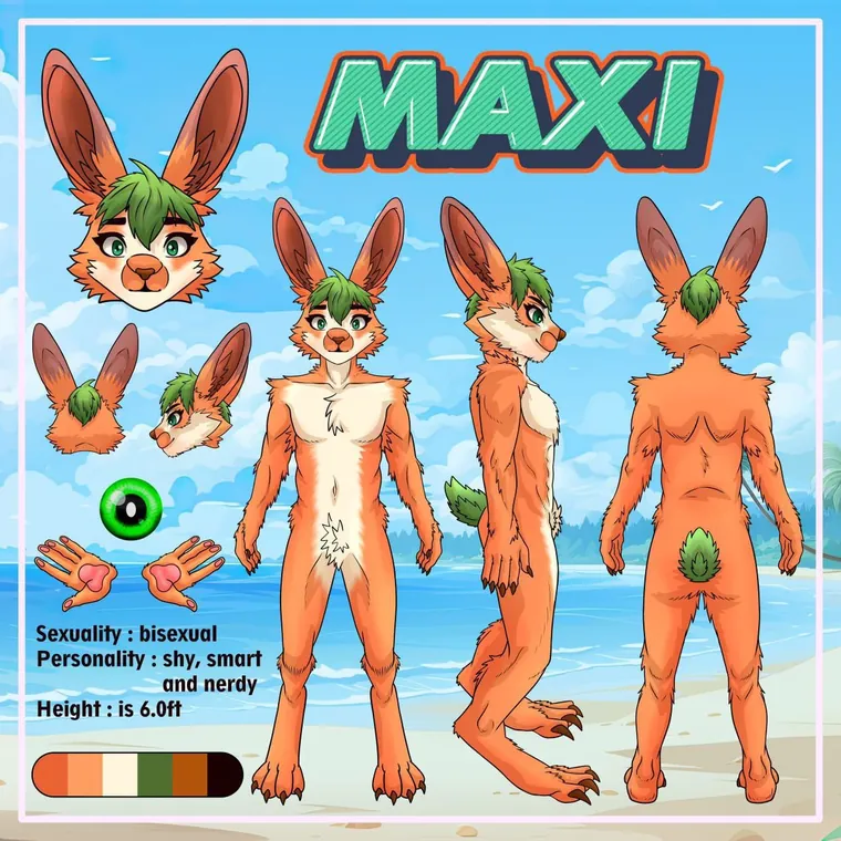 Maxi — Character Reference — original ABARTS artwork