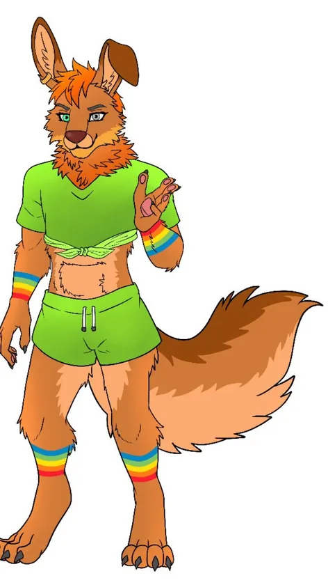 Orange Fursona — Casual Look — original ABARTS artwork