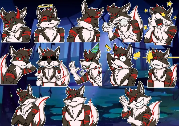Seno — Expressive Sticker Set original ABARTS illustration