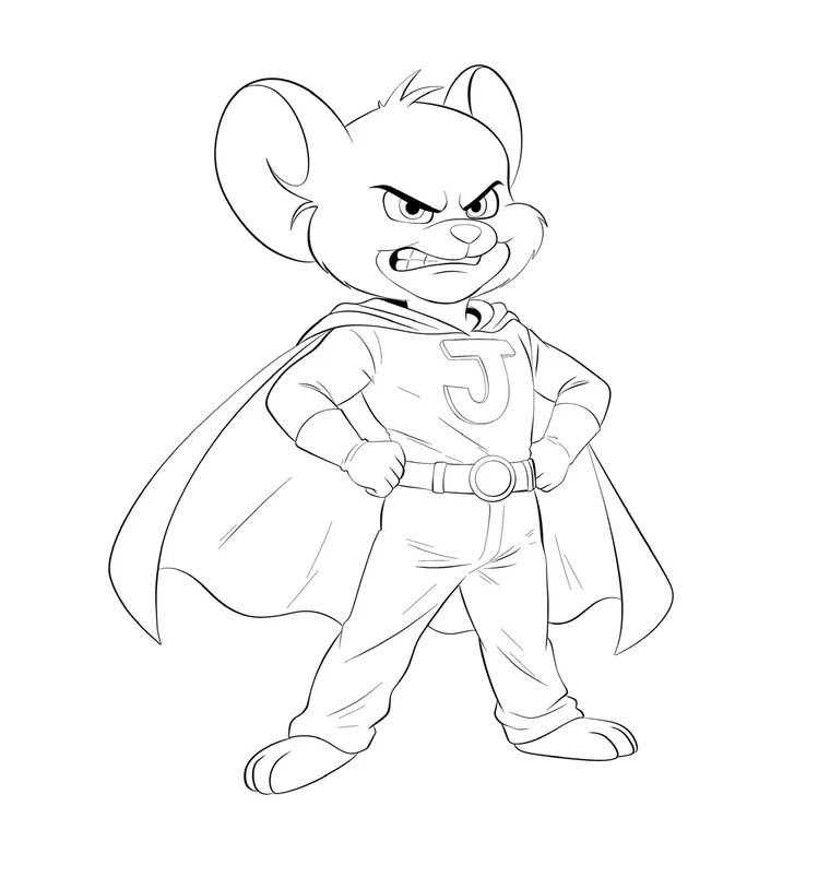 Super Mouse — Character Expressions — original ABARTS artwork
