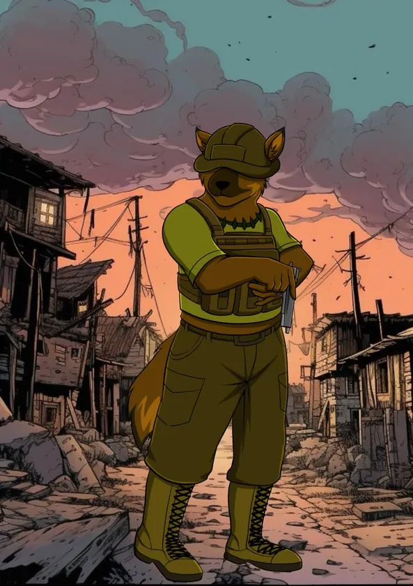 Tactical Fox — original ABARTS artwork